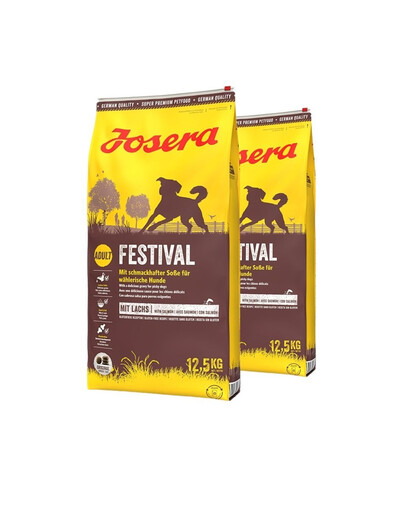 JOSERA Festival Pour les chiens adultes difficiles avec sauce 2x12,5kg
