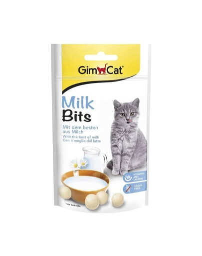 GIMCAT Tasty Tabs Milk Bits - Lait pour chats - 40 g