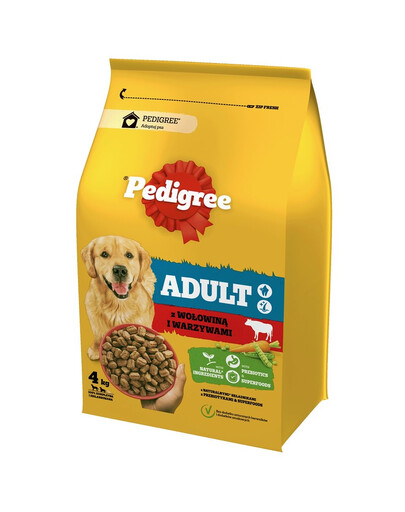 PEDIGREE Adult 4 kg avec boeuf et légumes pour chiens de grandes et moyennes races