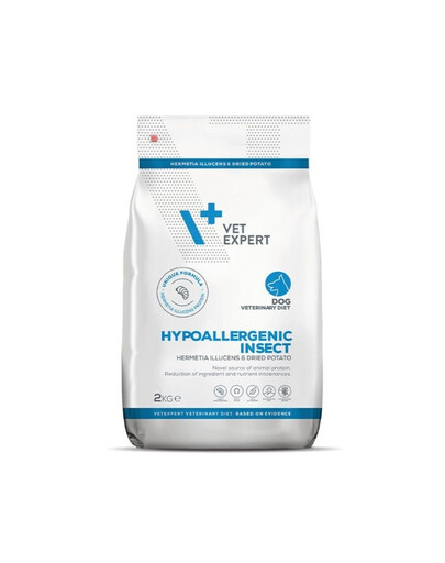 VET EXPERT Veterinary Diet Hypoallergenic Insect Aliment sec hypoallergénique avec insectes pour chiens adultes 2 kg