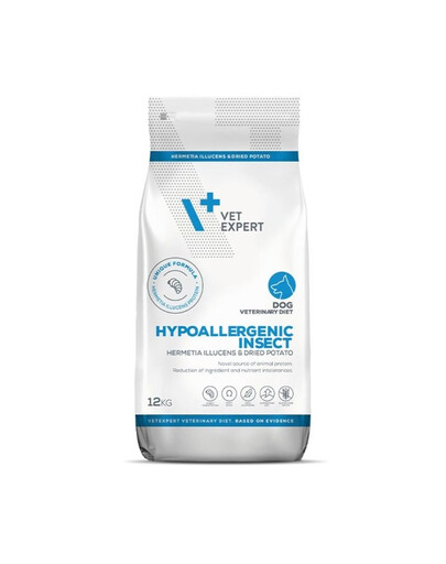 VET EXPERT Veterinary Diet Dog Hypoallergenic Insect  - Nourriture hypoallergénique avec insectes - 12 kg
