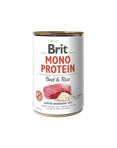 BRIT Mono Protein Beef & Rice 400 g nourriture monoprotéique viande de bœuf et riz