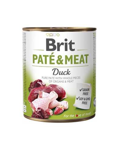 BRIT Pate&Meat Duck - Pâtée de canard pour chiens - 800 g