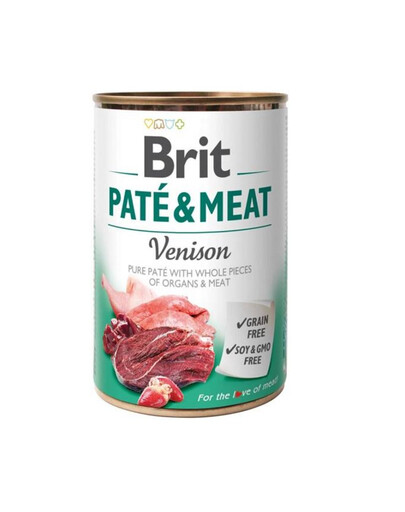 BRIT Pate&Meat venison - Pâtée de cerf pour chiens - 400 g
