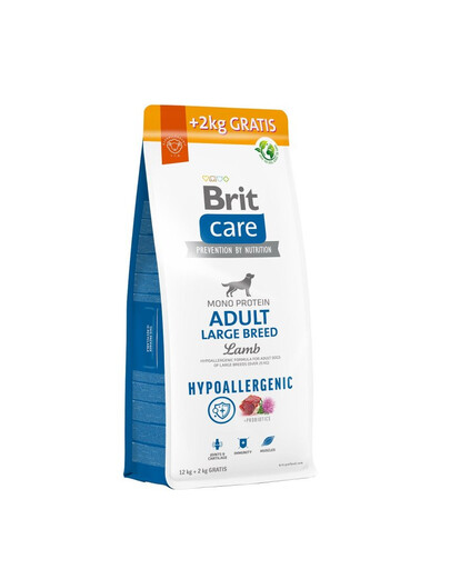 BRIT Care Hypoallergenic Adult Large Breed  - 12+2 kg Agneau - pour chiens adultes de grandes races