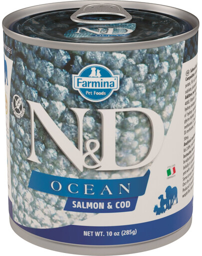 FARMINA N&D Ocean Dog salmon, codfish - Saumon & cabillaud - 285 g