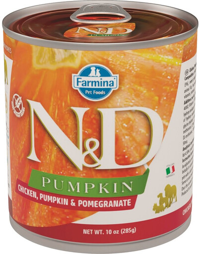 FARMINA N&D Dog chicken&pumpkin - Poulet & potiron - 285 gr