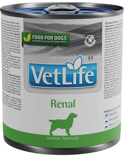 FARMINA VET Life natural diet dog renal - pour chiens adultes souffrant d'insuffisance rénale - 300 g