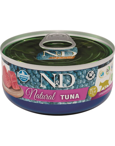 FARMINA N&D Cat Natural Tuna - Nourriture humide de thon - 80 g