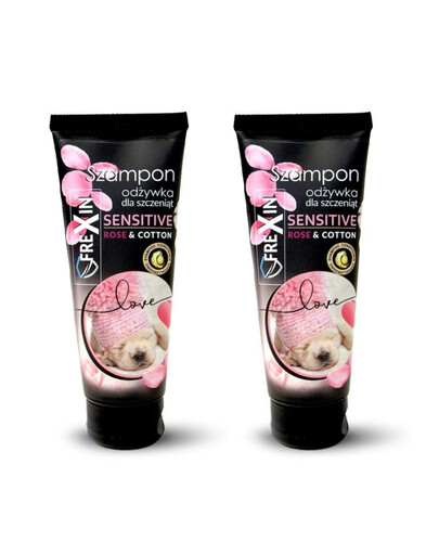 FREXIN Sensitive Shampoing et après-shampoing pour chiots Rose et coton 2x220 g