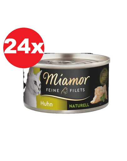 MIAMOR Feine Filets Naturell Chicken Poulet en sauce 24x80g