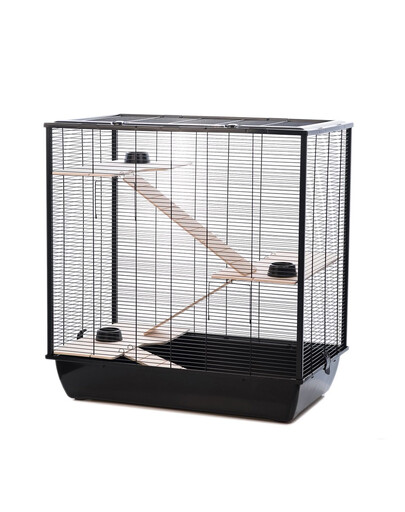 INTERZOO Frodo + Wood Cage à rongeurs 78 cm noir