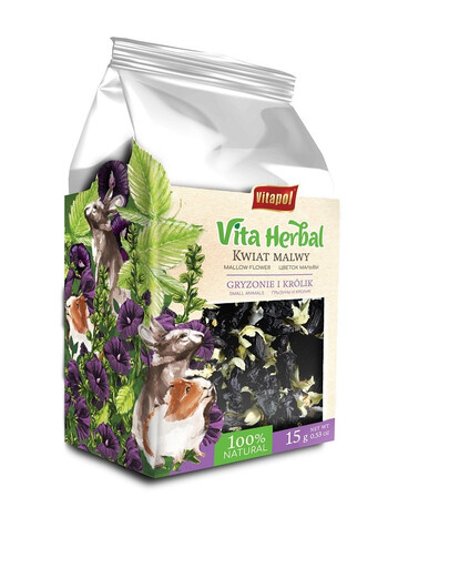 VITAPOL Vita Herbal Fleur de mauve pour rongeurs et lapins 15g