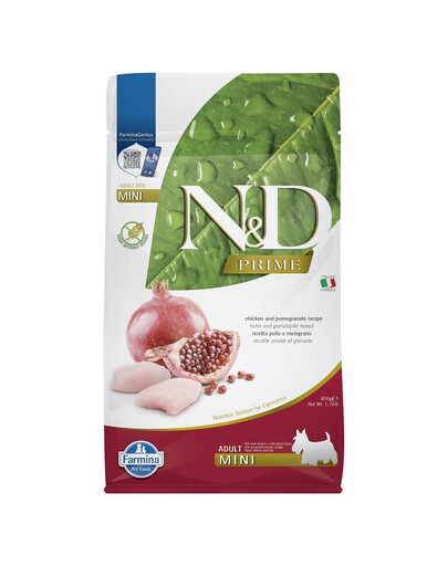 FARMINA N&D Prime Chicken & Pomegranate Adult Mini - Poulet & grenade pour chiens adultes de petites races - 800 g