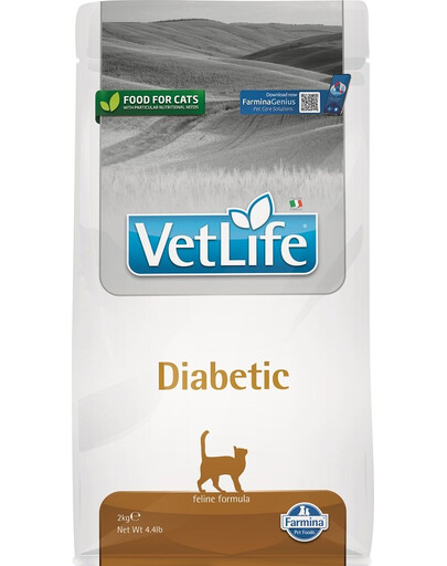 FARMINA Vet life Diabetic Cat 2 kg - pour chat diabétique
