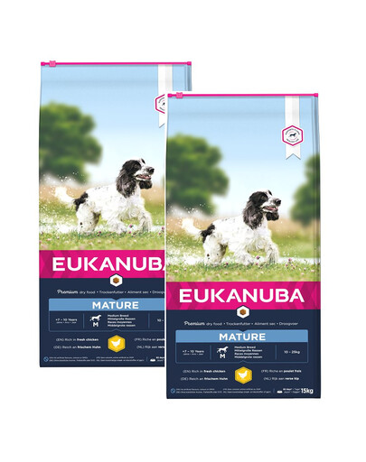 EUKANUBA Thriving Mature Medium Breed riche en poulet frais 30 kg (2 x 15kg)