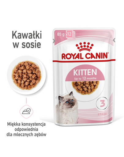 ROYAL CANIN Kitten Instinctive 48x85 g nourriture humide en sauce pour chatons jusqu'à 12 mois