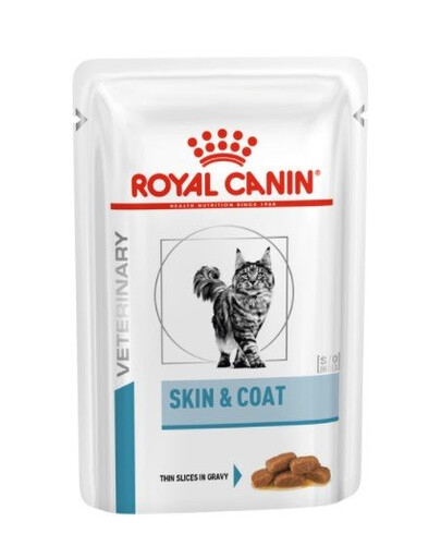 ROYAL CANIN Cat Skin & Coat  48 x 85 g nourriture humide pour chats adultes à peau sensible