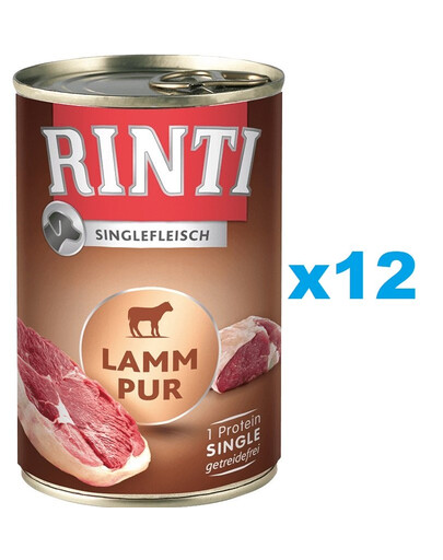 RINTI Singlefleisch Lamb Pure - Agneau monoprotéinée - 12x400 g