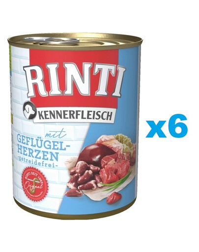 RINTI Kennerfleisch Poultry hearts - Coeurs de poulet - 6x800 g