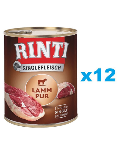RINTI Singlefleisch Lamb Pure - Agneau monoprotéinée - 12x800 g