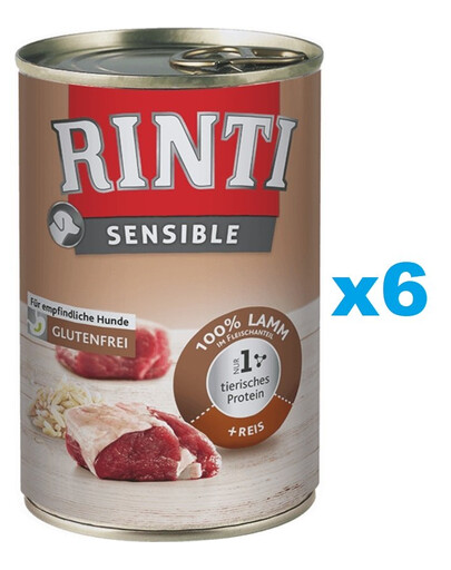 RINTI Sensible - Agneau et riz - 6x400 g
