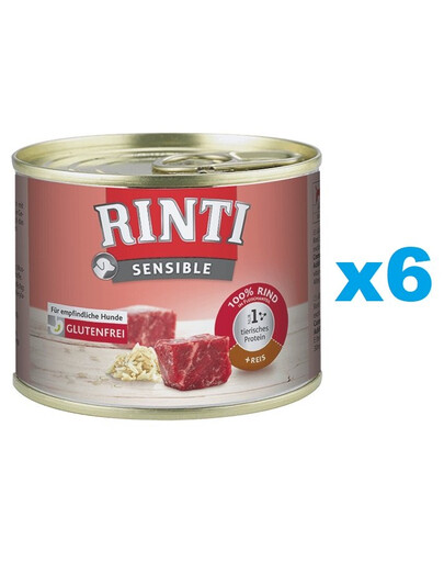 RINTI Sensible - Boeuf et riz - 6x185 g