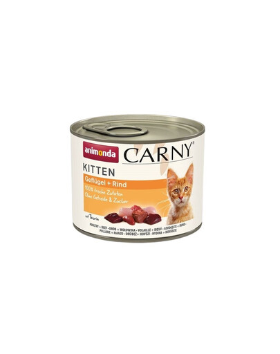 ANIMONDA Carny Kitten 200 g Volaille et Bœuf pour chatons