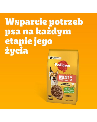 PEDIGREE Adult MINI 12x500 g au poulet et légumes nourriture sèche complète pour chiens adultes de petites races