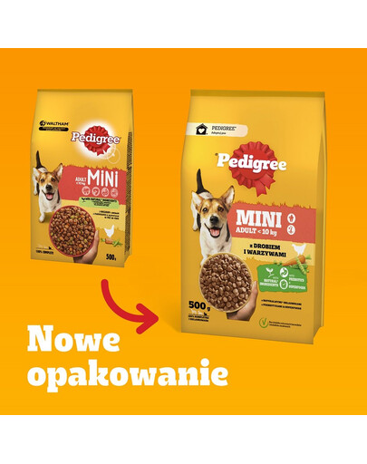 PEDIGREE Adult MINI 12x500 g au poulet et légumes nourriture sèche complète pour chiens adultes de petites races