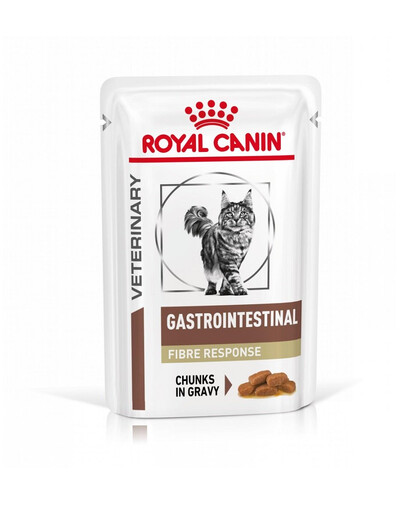 ROYAL CANIN Veterinary cat Gastrointestinal Fibre Response - nourriture en sauce pour les chats souffrant de constipation et de troubles digestifs - 12x85 g