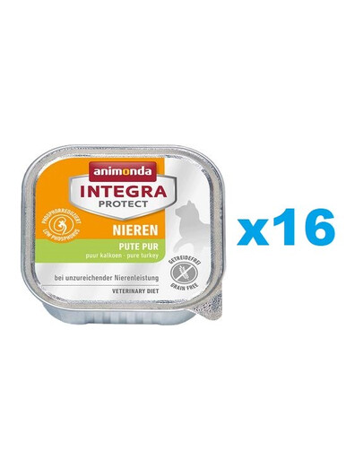 ANIMONDA Integra Protect Nieren - dinde pour chats avec problèmes rénaux 16x100 g