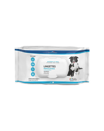 FRANCODEX Lingettes de nettoyage pour les yeux, les oreilles et les pattes 100 pièces