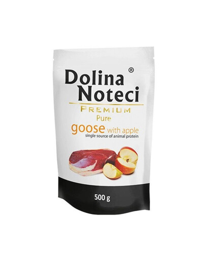 DOLINA NOTECI Premium Pure - Oie avec pomme pour chiens adultes - 500g