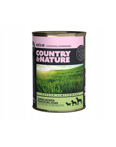 COUNTRY&NATURE Aliment sans céréales avec lapin 400 g