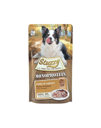 STUZZY Dog - Monoprotéinée & hypoallergénique au poulet pour chiens - 150 g