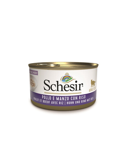 SCHESIR - Filets de poulet, filet de bœuf et riz au naturel - 85G