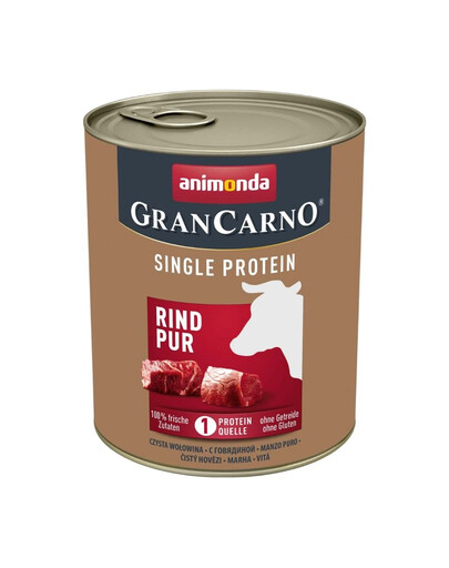ANIMONDA GranCarno Single Protein Adult Beef pure 800 g avec bœuf pour chiens adultes