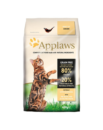 APPLAWS Cat Adult Chicken - Poulet sans céréales pour chats adultes - 400g