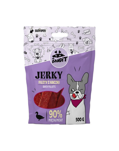 MR. BANDIT Jerky filets de canard pour chiens 500 g