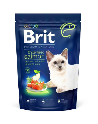 BRIT Cat Premium by Nature Sterilised salmon 800 g