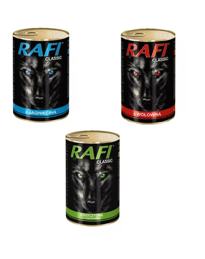 DOLINA NOTECI Rafi Classic - Mix de viandes sans volaille pour chiens adultes - 18x1240 g