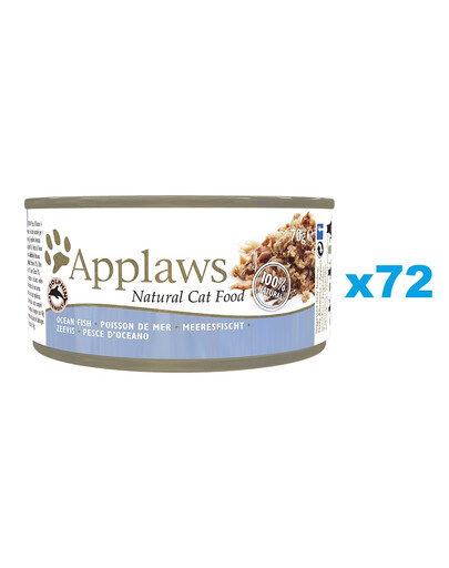 APPLAWS Cat Tin Adult - Poisson de mer en bouillon - 72x70 g