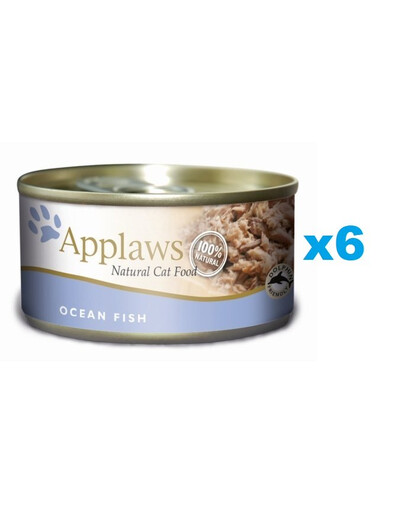 APPLAWS Cat Tin Adult - Poisson de l'océan en bouillon - 6x156 g