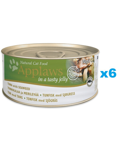 APPLAWS Cat Tin Adult - Thon et algues en gelée - 6x70 g