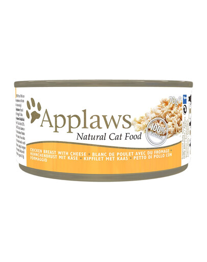 APPLAWS Cat Tin Adult - Blanc de poulet et fromage - 70 g