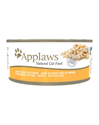 APPLAWS Cat Tin Adult - Blanc de poulet et fromage - 156 g