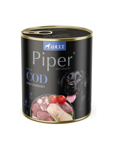 DOLINA NOTECI PIPER - Nourriture humide avec morue et tomates pour chiens - 800 g