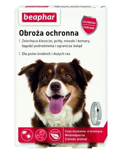 BEAPHAR Collier de protection M/L - pour les chiens de taille moyenne et grande