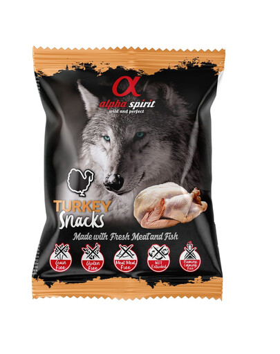 ALPHA SPIRIT DOG Turkey Snacks - Friandises à la dinde - 50g